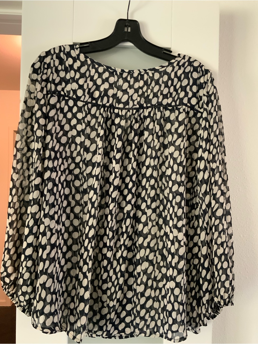 Collective Concepts Black and White Dot Tunic Top